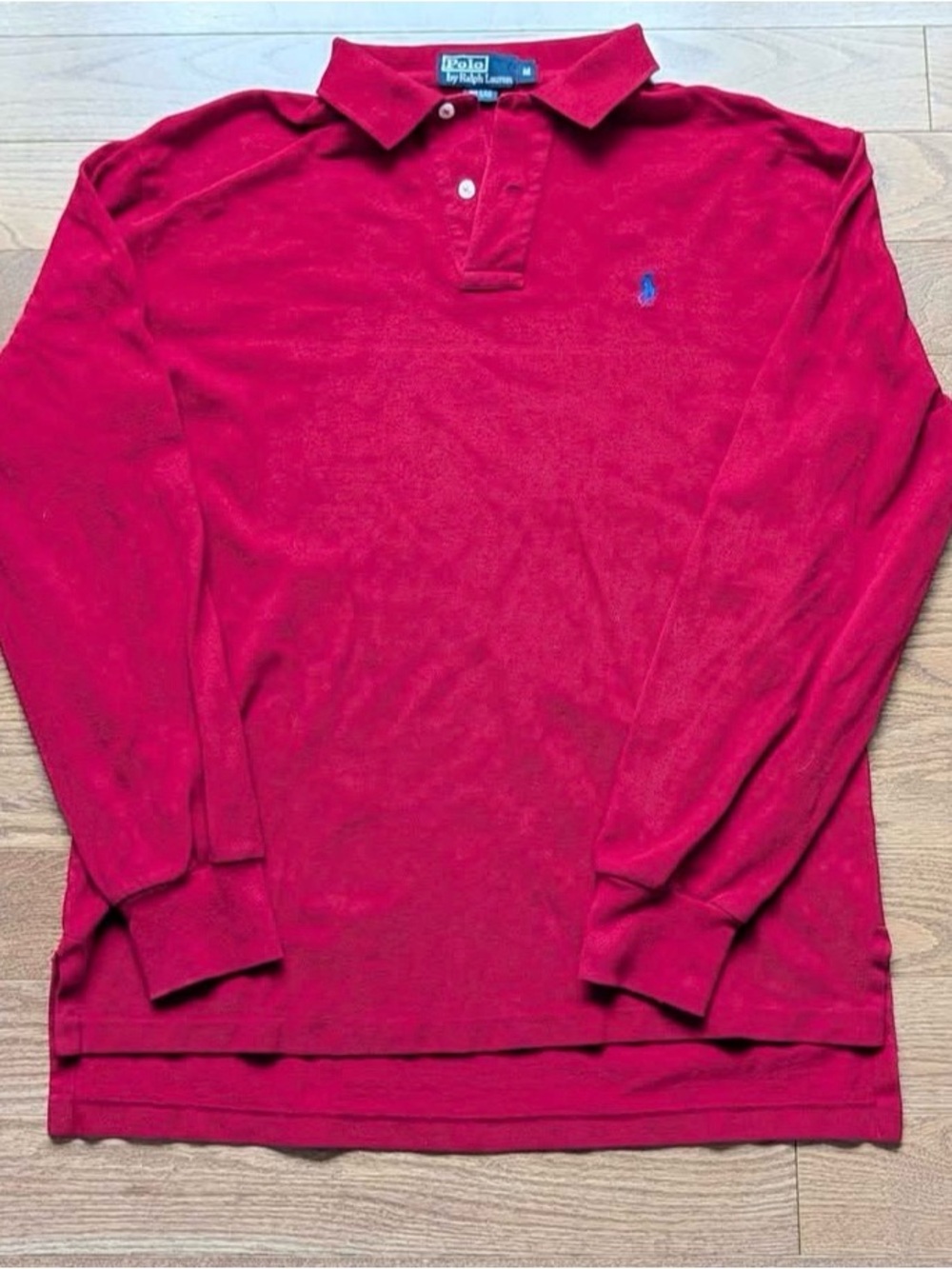 Ralph Lauren Long-Sleeve Polo in Red with Blue Pony